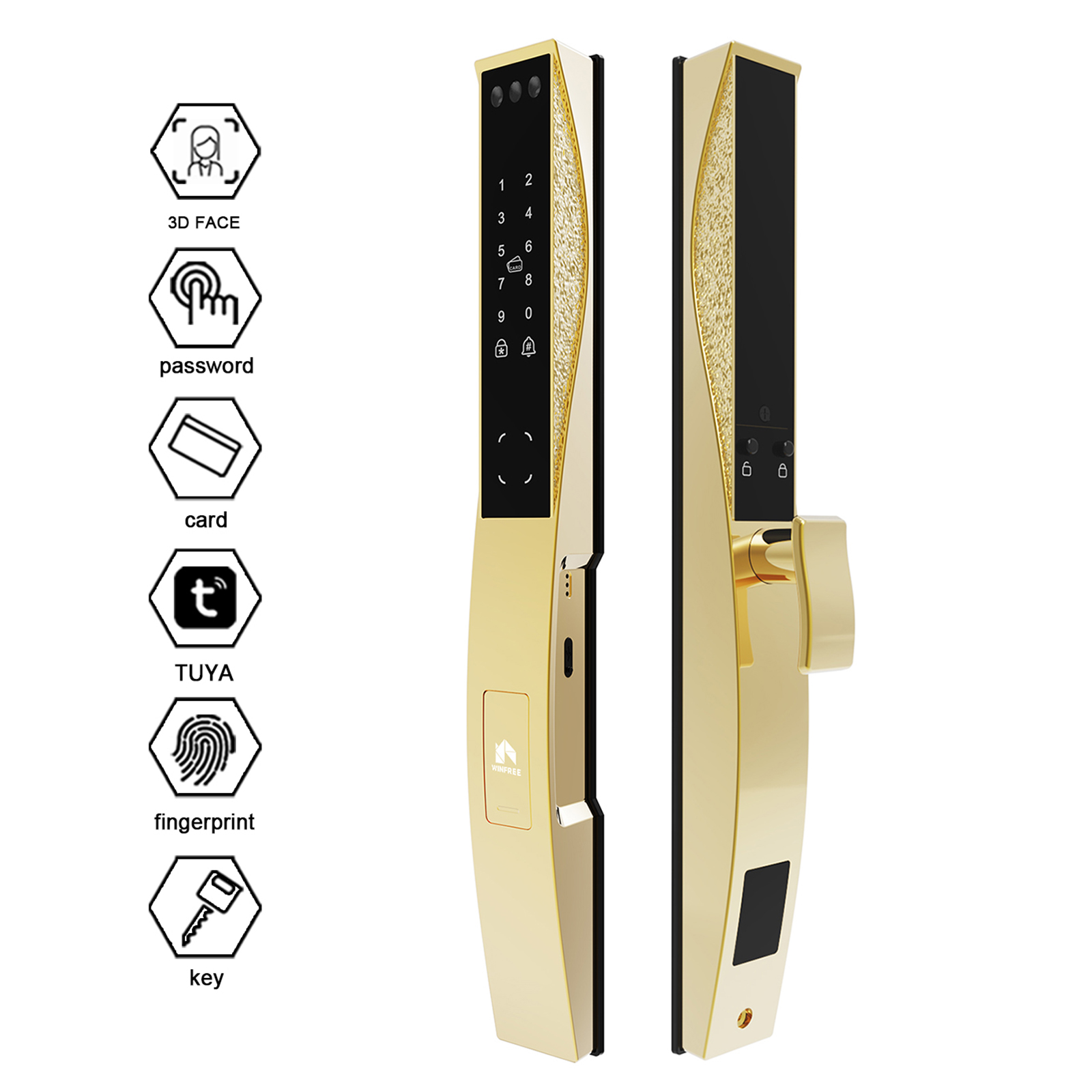 Smart Door Lock Wifi - WINFREE Tuya Wifi Smart Digitale Slim