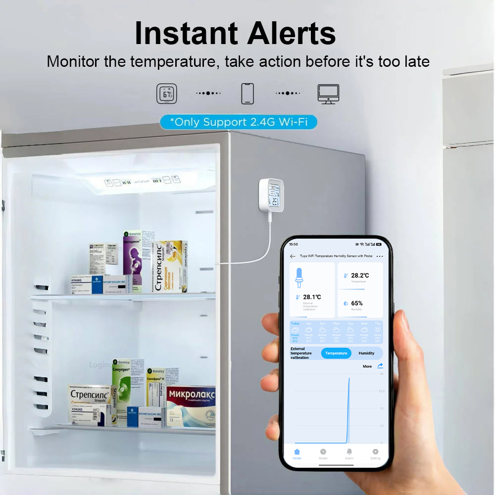WiFi-temperatuur- en vochtighe - Wifi Thermostat recensie en prijs