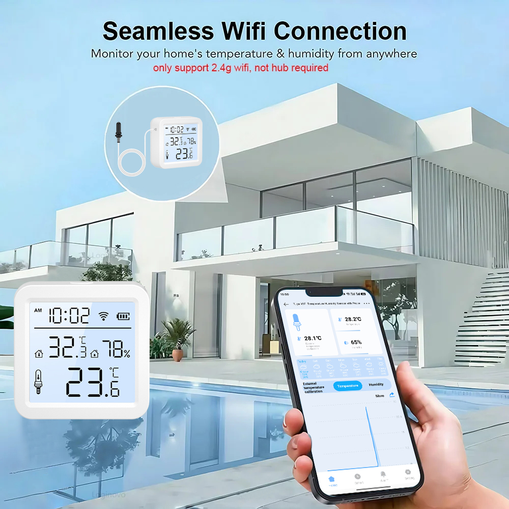 WiFi-temperatuur- en vochtighe - Wifi Thermostat recensie en prijs